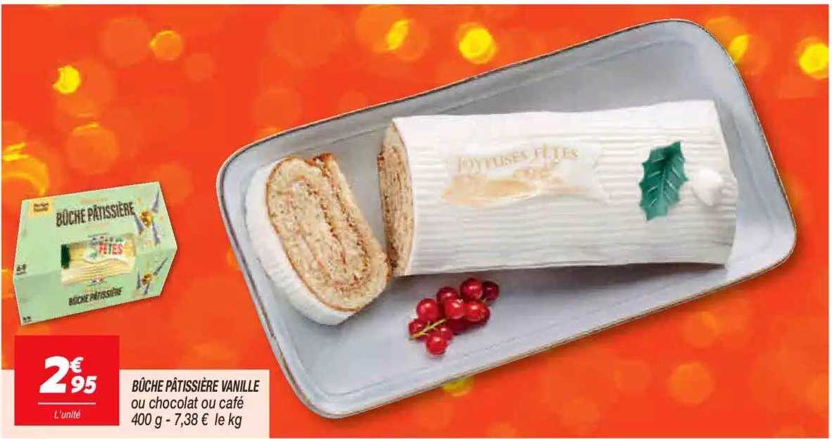bûche pâtissière vanille