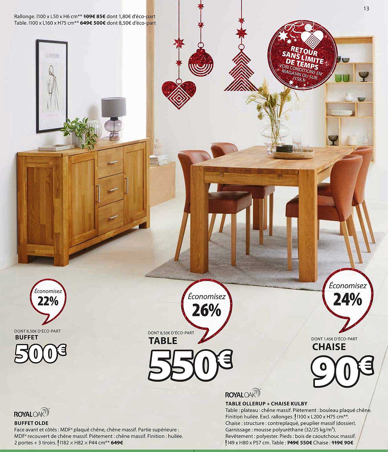 buffet, table, chaise royaoak