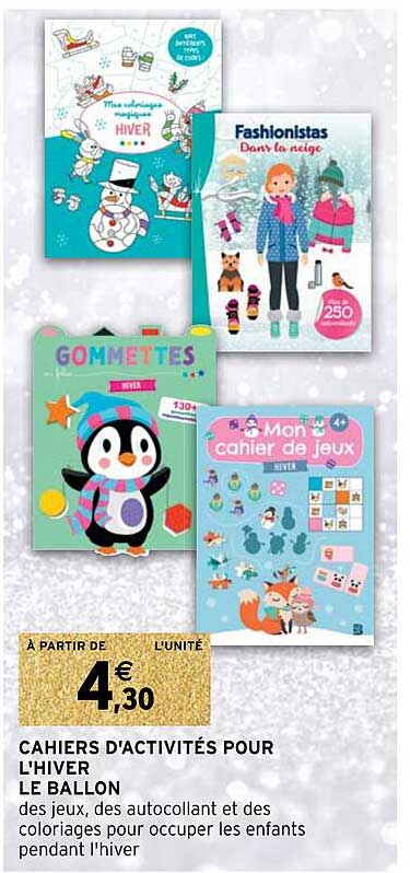 cahiers d'activités pour l'hiver le ballon