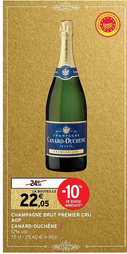 champagne brut premier cru aop canard-duchêne