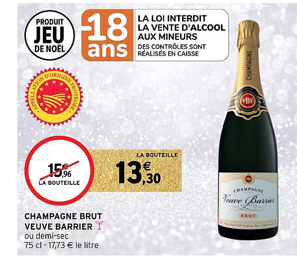 champagne brut veuve barrier