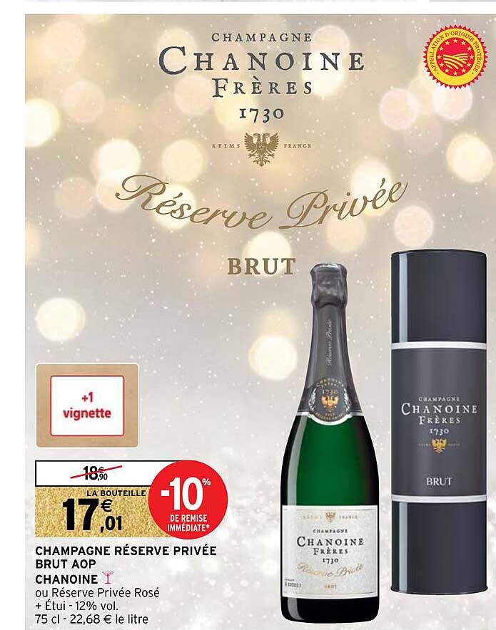 champagne réserve privée brut aop chanoine