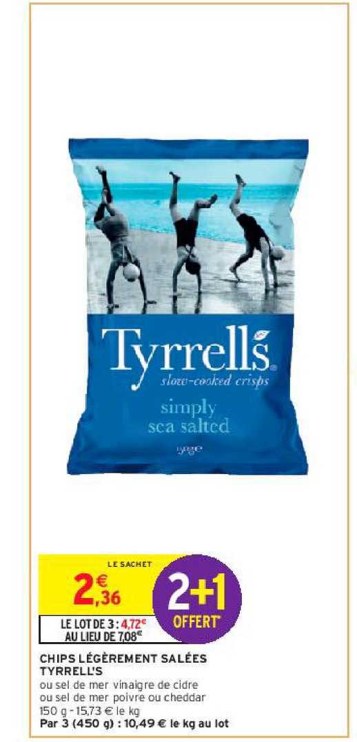 chips légèrement salées tyrrell's