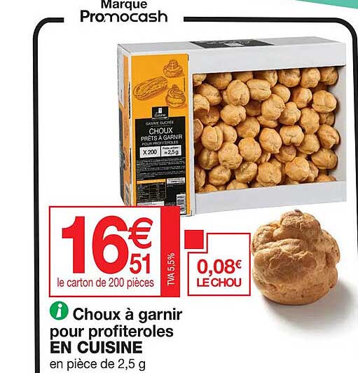 choux à garnir pour profiteroles en cuisine