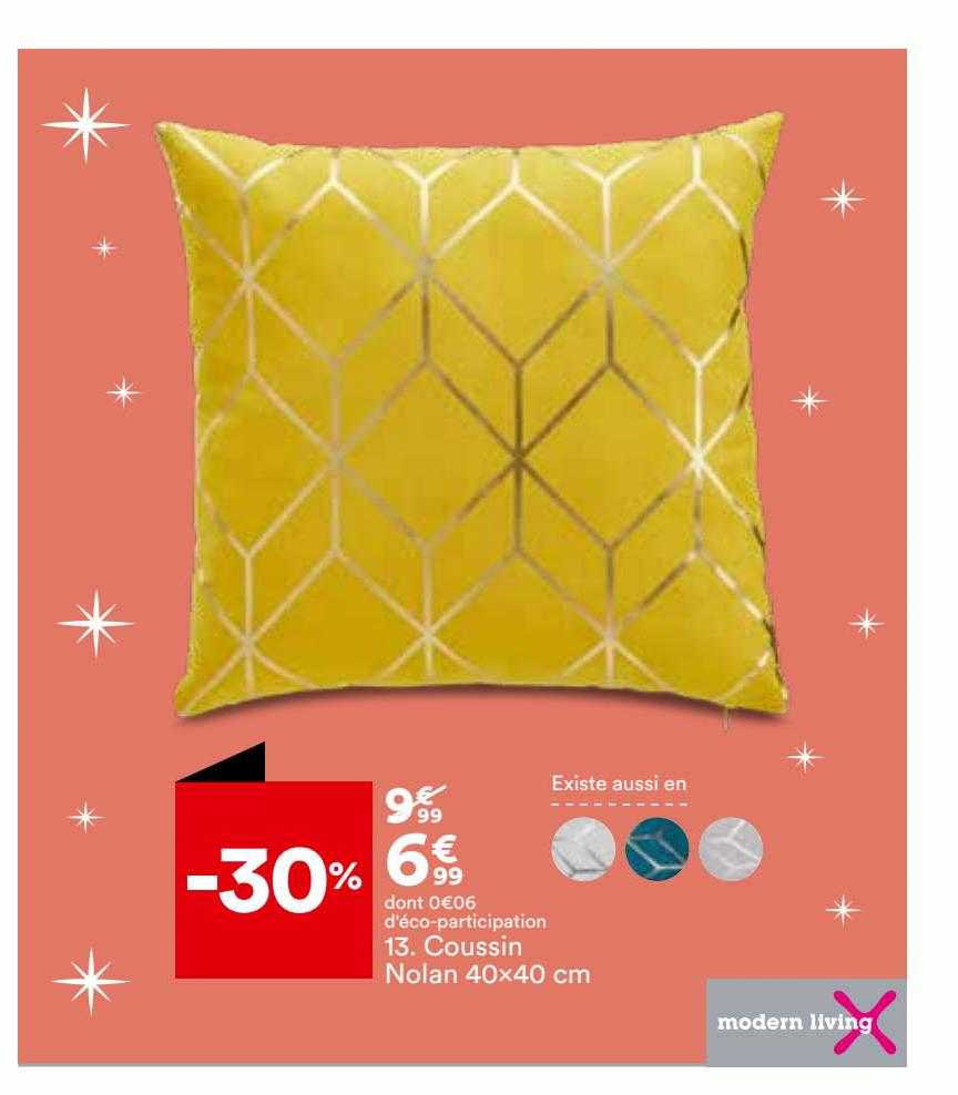 coussin nolan 40 x 40 cm modern living