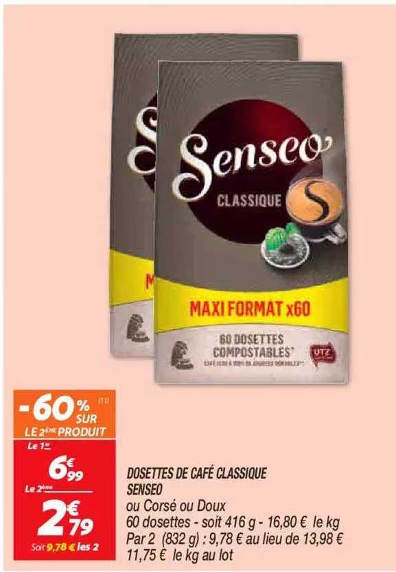 Dosettes De Café Classique Senseo