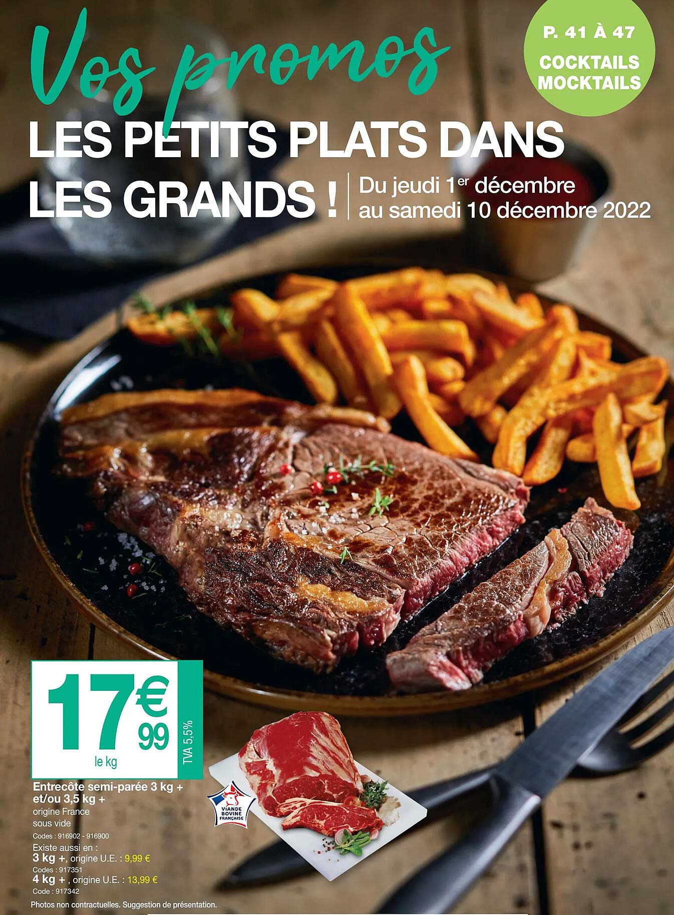 entrecôte semi-parée 3 kg+ et-ou 3,5 kg+