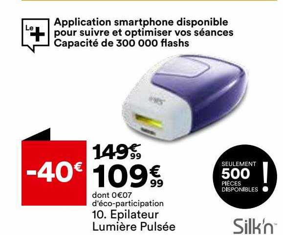 épilateur lumière pulsée silk'n