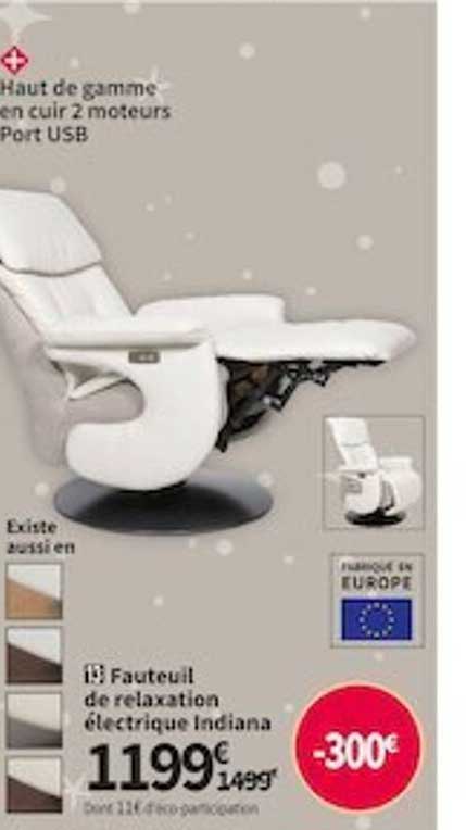 fauteuil de relaxation électrique indiana
