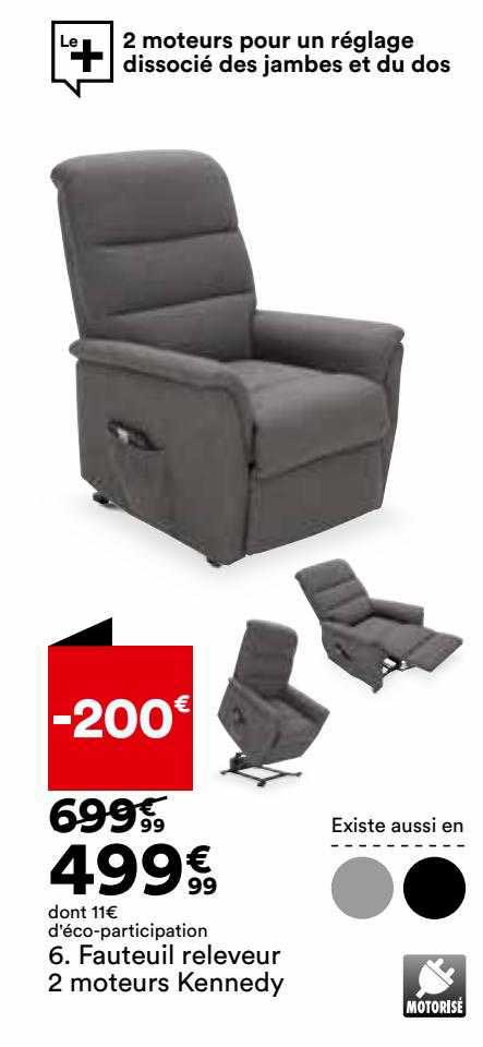 fauteuil releveur 2 moteurs kennedy