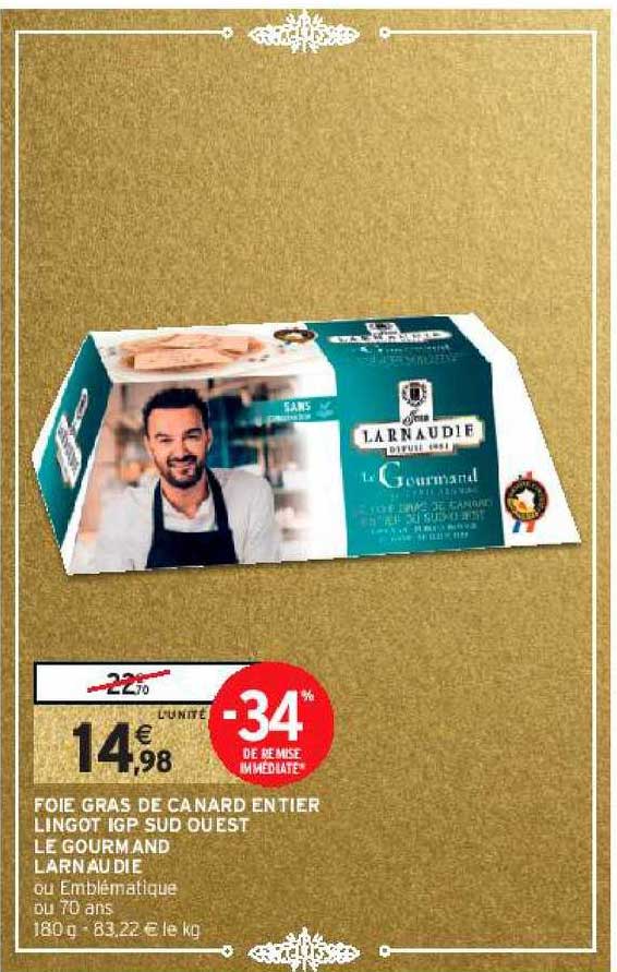 foie gras de canard entier lingot igp sud ouest le gourmand larnaudie