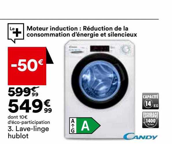 lave-linge hublot candy