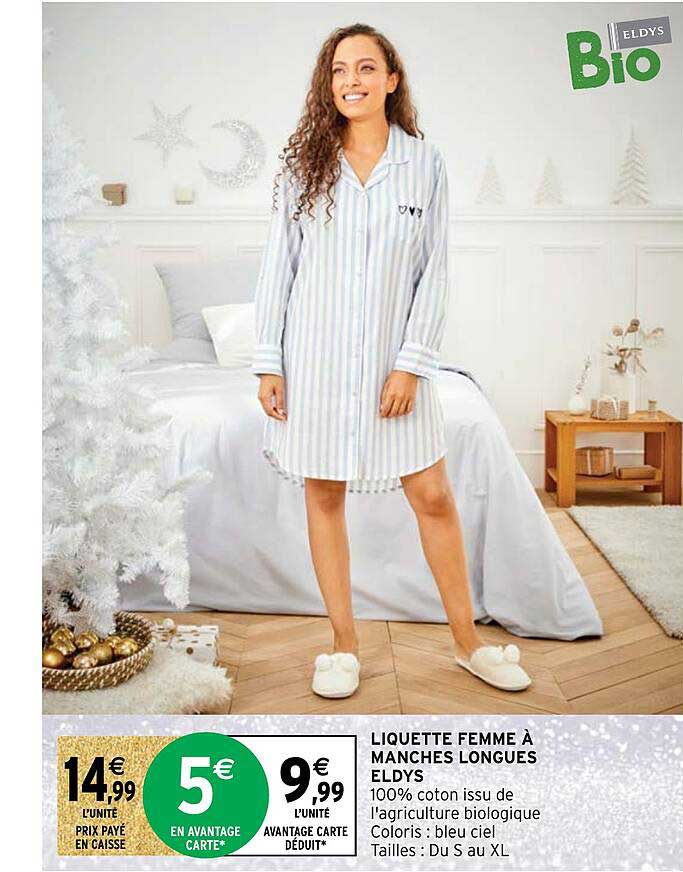 Liquette Femme à Manches Longues Eldys