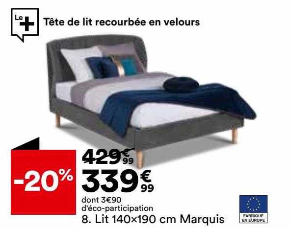 Lit 140 X 190 Cm Marquis