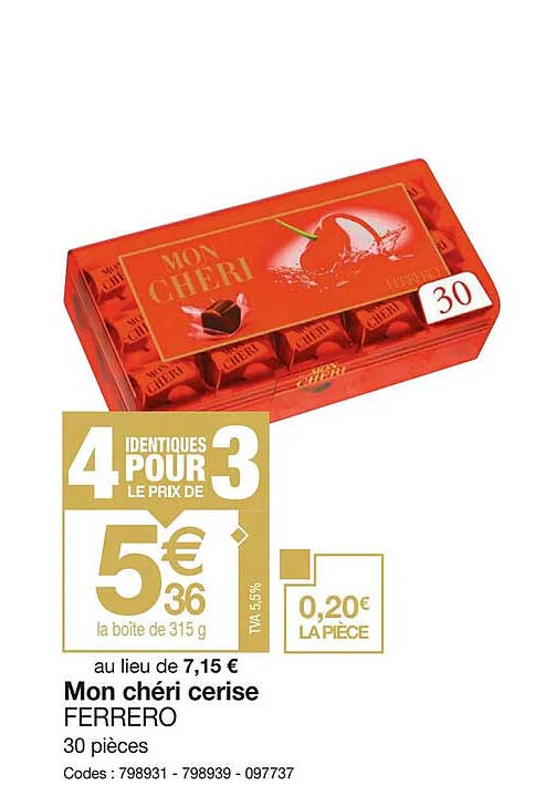 mon chéri cerise ferrero