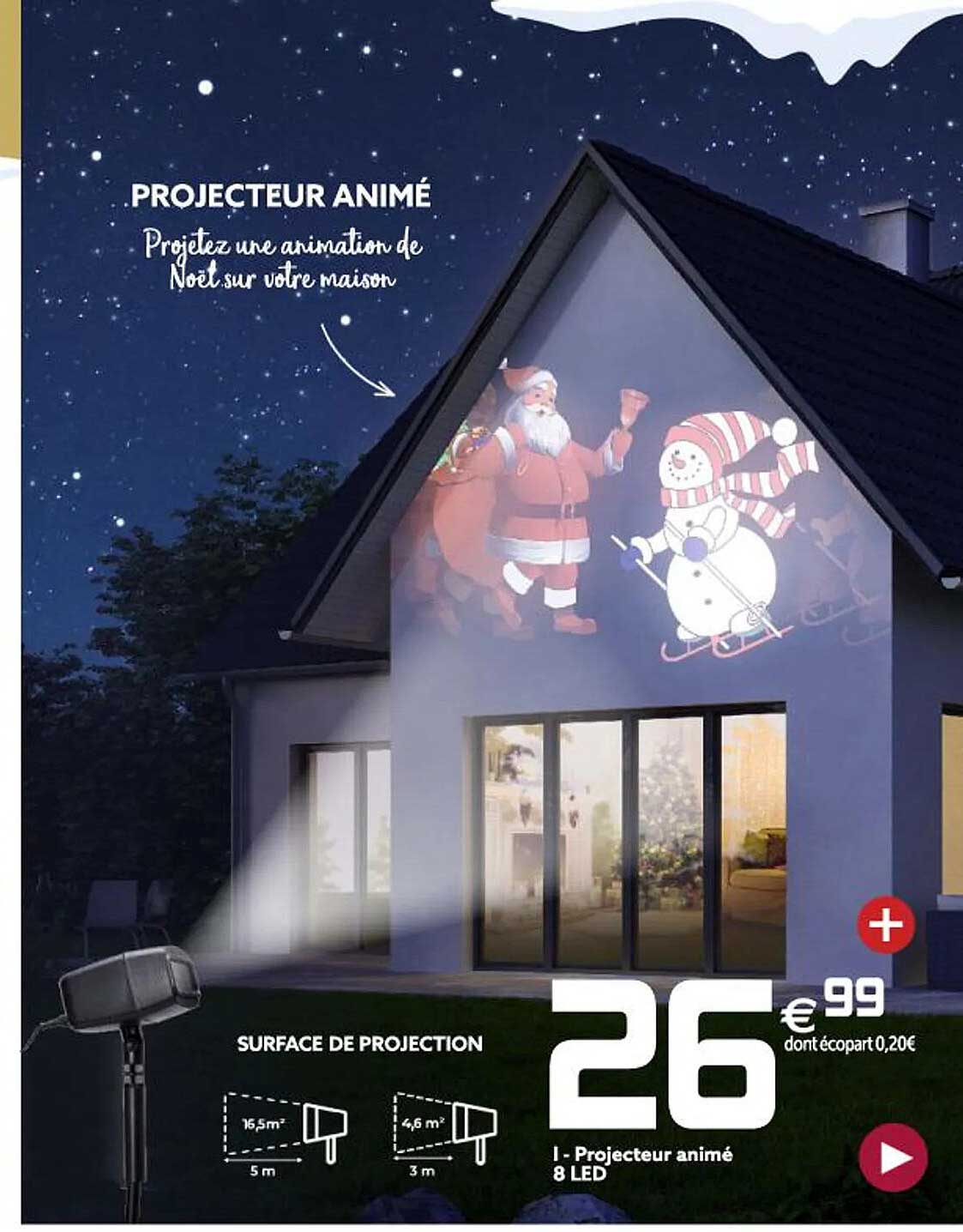 projecteur animé 8 led