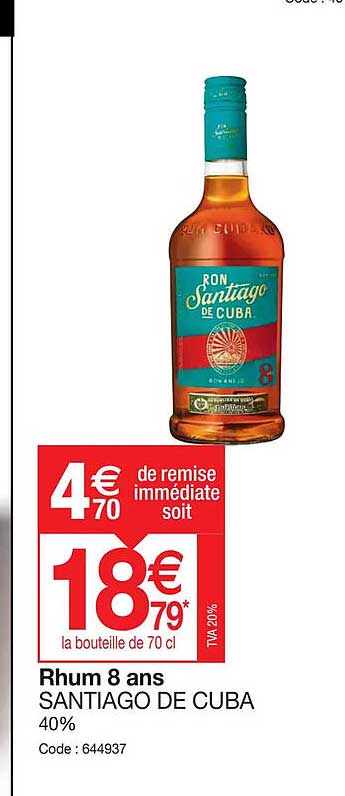 rhum 8 ans santiago de cuba