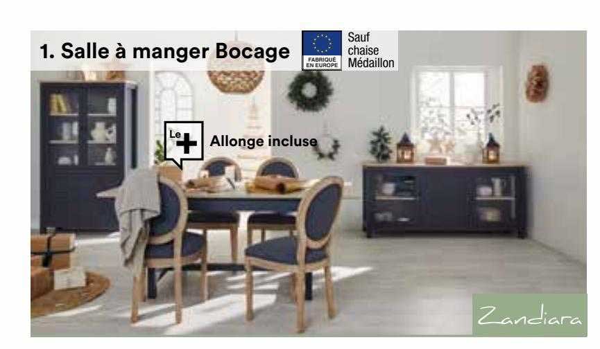 salle à manger bocage zandiara