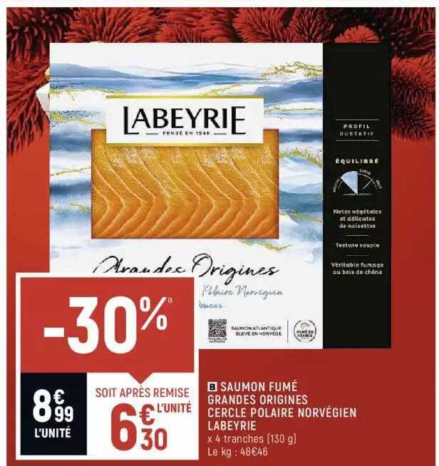 saumon fumé grandes origines cercle polaire norvégien labeyrie