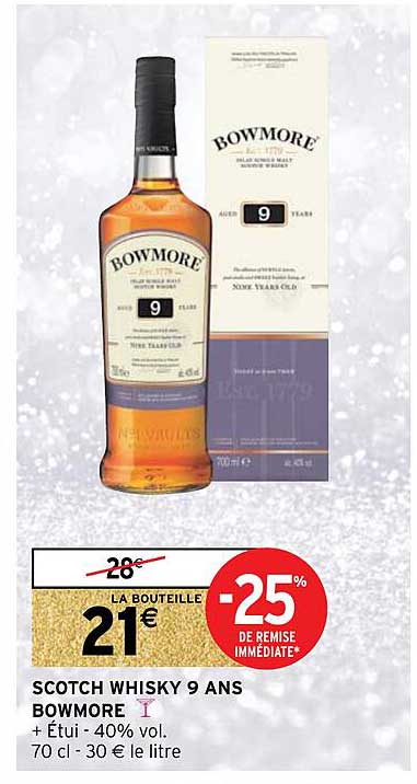 scotch whisky 9 ans bowmore