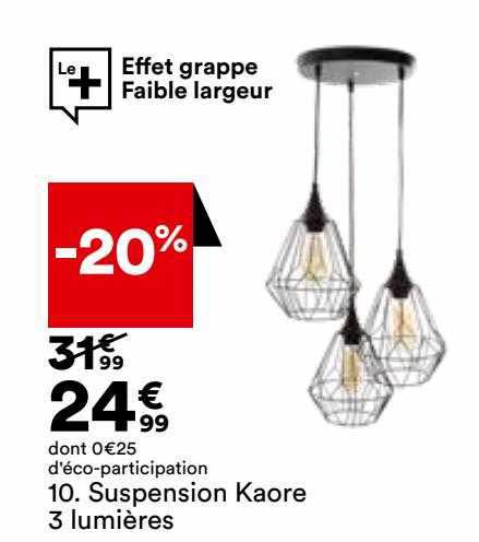 suspension kaore 3 lumières