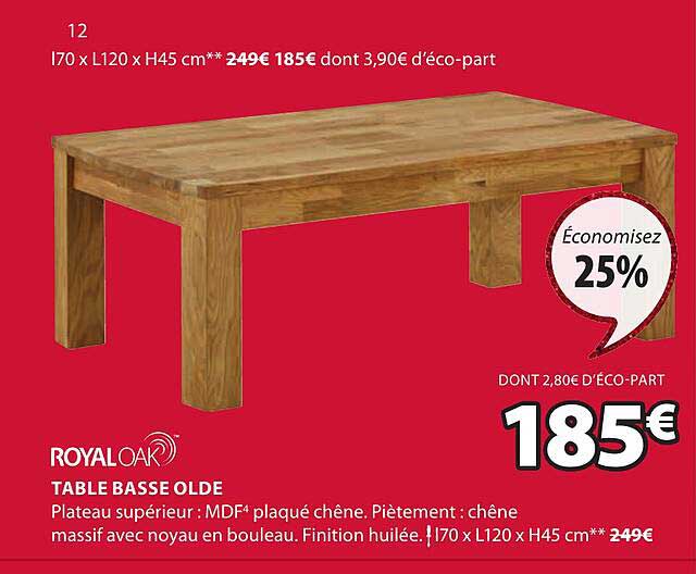 table basse olde royaloak