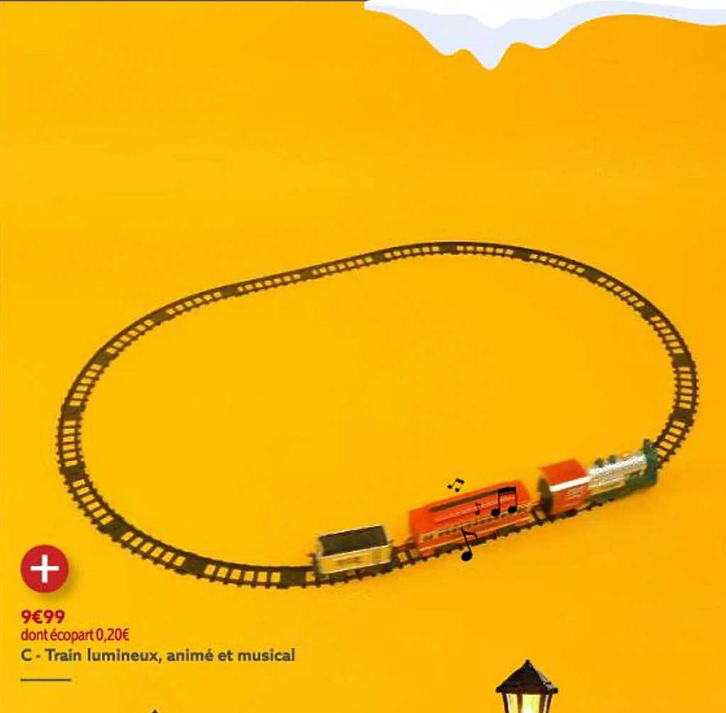 train lumineux, animé et musical