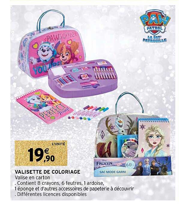 valisette de coloriage paw patrol