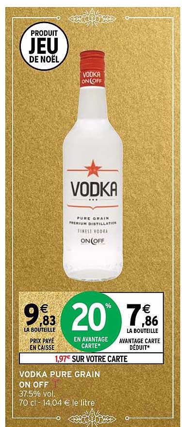 vodka pure grain on off