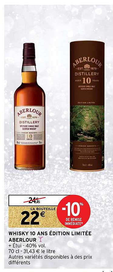 whisky 10 ans édition limitée aberlour