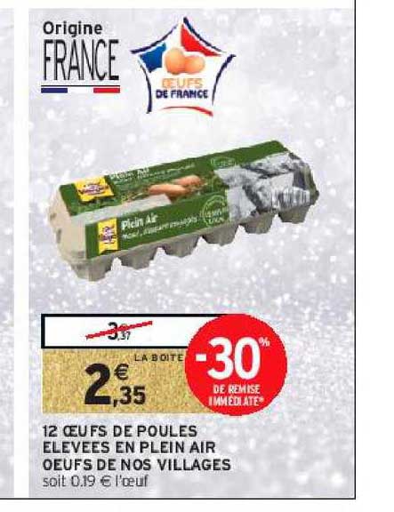 12 œufs de poules élevées en plein air œufs de nos villages