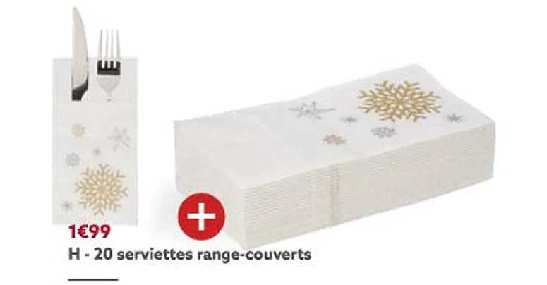 20 Serviettes Range-couverts