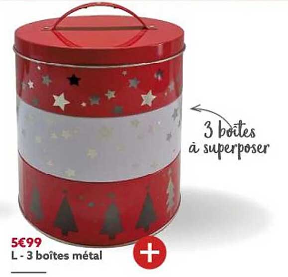 3 Boîtes Métal