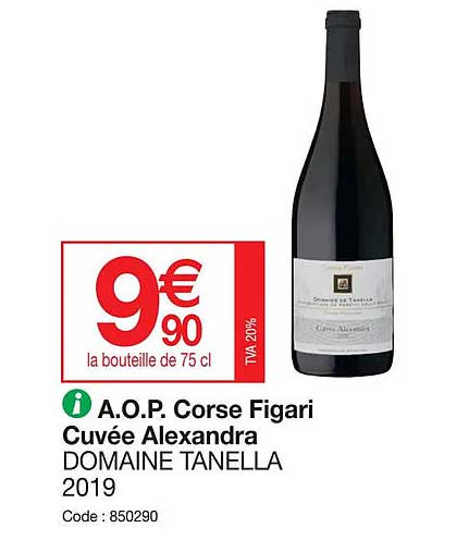 a.o.p. corse figari cuvée alexandra domaine tanella 2019