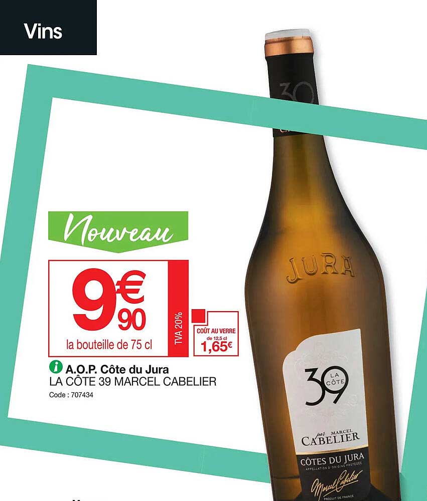 a.o.p. côte du jura la côte 39 marcel cabelier