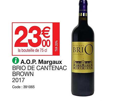 a.o.p. margaux brio de cantenac brown 2017