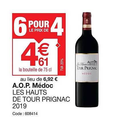 a.o.p. médoc les hauts de tour prignac 2019