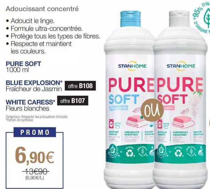 adoucissant concentré pure soft blue explosion white caress