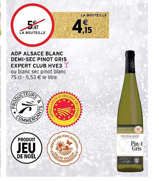 aop alsace blanc demi-sec pinot gris expert club hve3