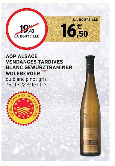 aop alsace vendanges tardives blanc gewurztraminer wolfberger