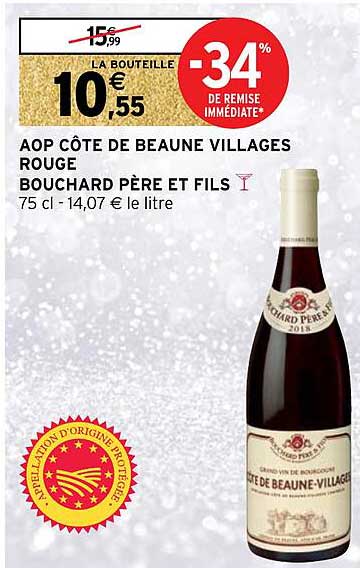 aop côte de beaune villages rouge bouchard père et fils