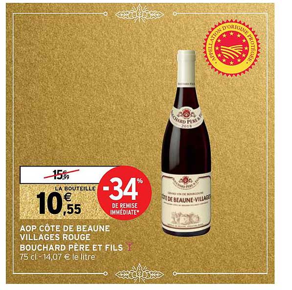 aop côtes de beaune villages rouge bouchard père et fils