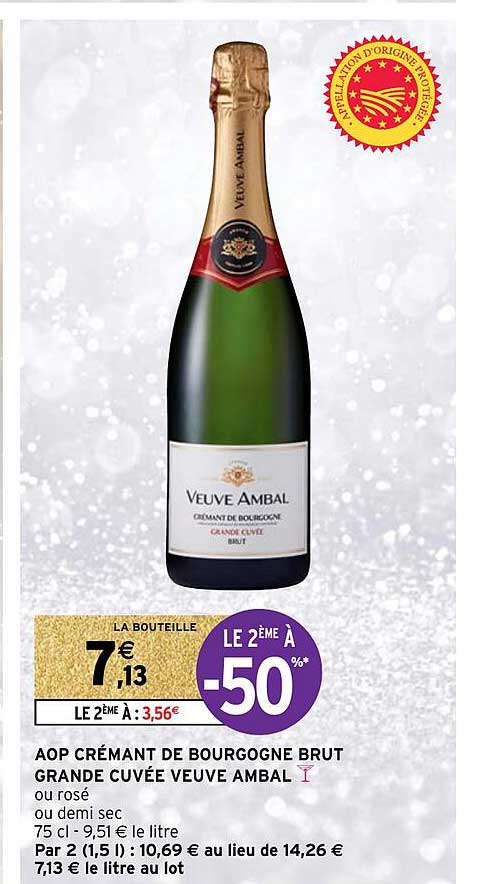 aop crémant de bourgogne brut grande cuvée veuve ambal