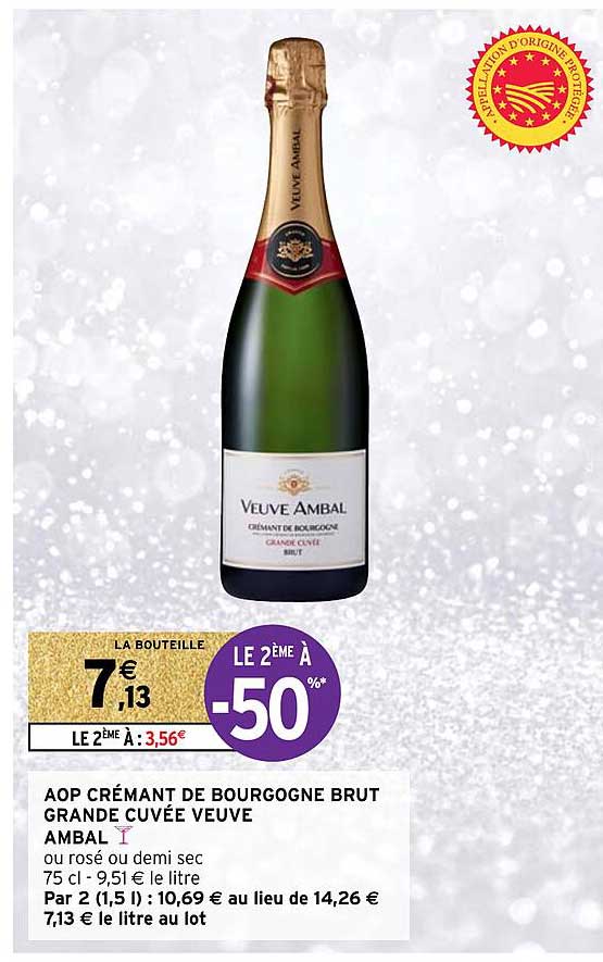 aop crémant de bourgogne brut grande cuvée veuve ambal