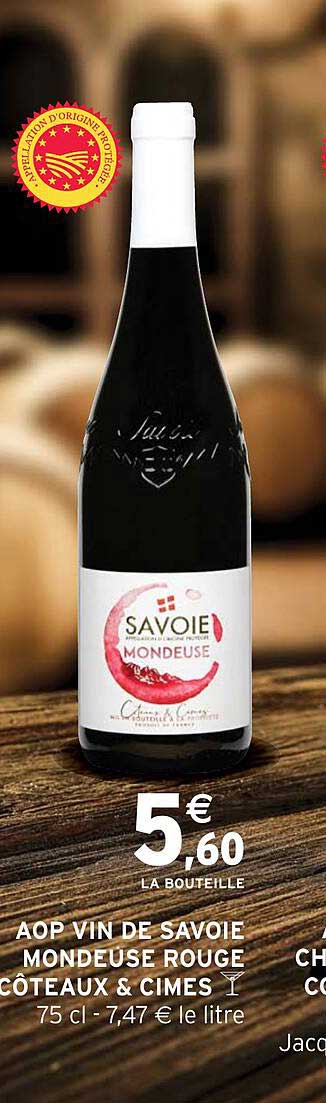 aop vin de savoie mondeuse rouge côteaux & cîmes