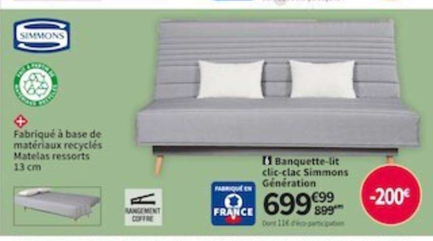 banquette-lit clic-clac simmons génération