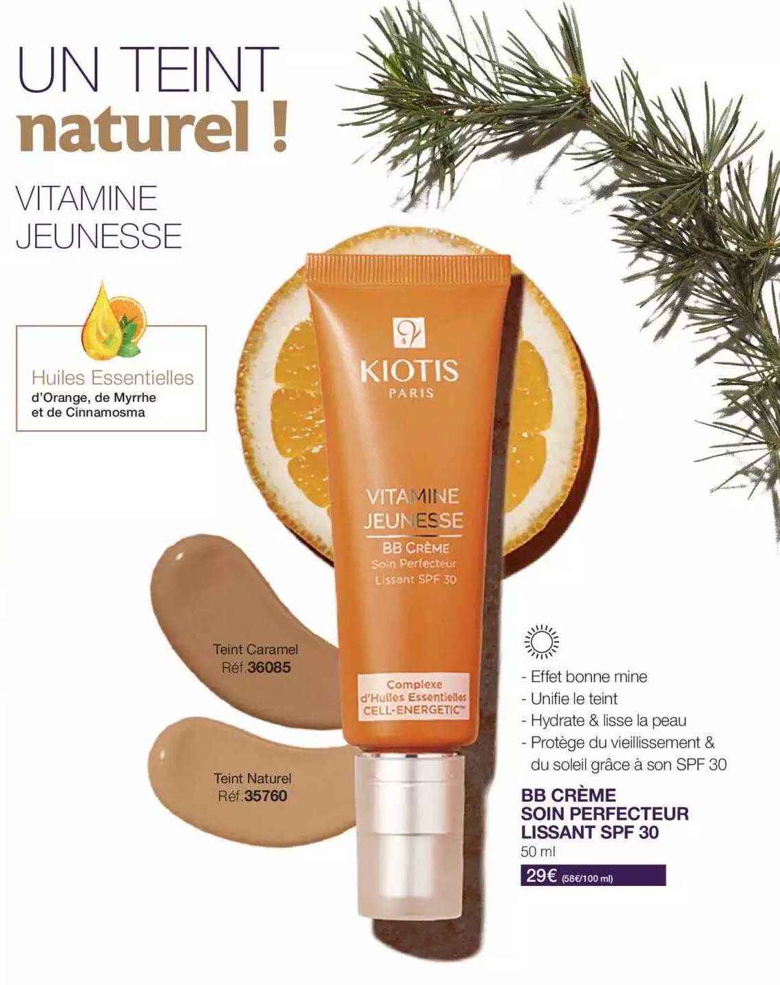 bb crème soin perfecteur lissant spf 30 kiotis