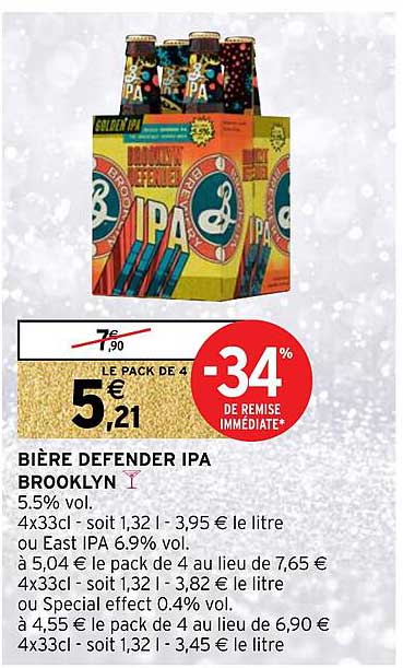Bière Defender Ipa Brooklyn