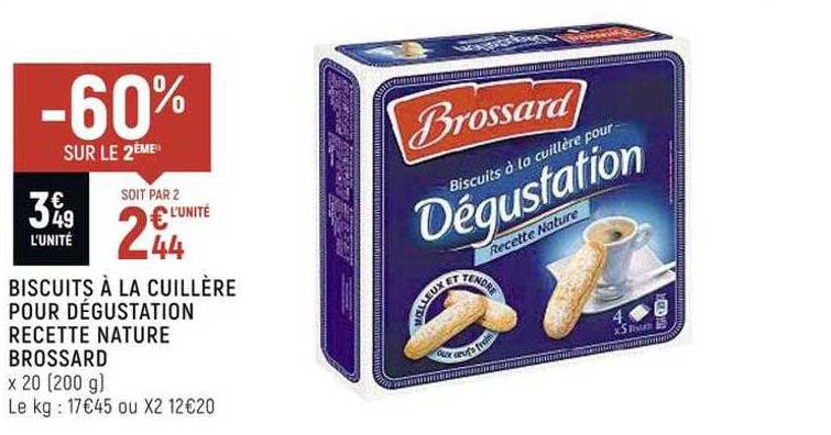 Biscuits à La Cuillère Pour Dégustation Recette Nature Brossard