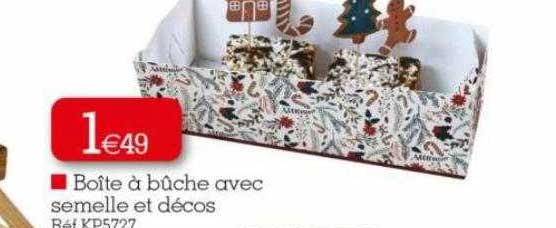 boîte à bûche avec semelle et décos